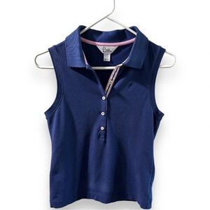 Lilly Pulitzer Vintage Navy Blue Sleeveless Polo Size Small
